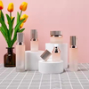 Luxury Design Custom 20ml 50ml 100ml 120ml Cylinder Glass Lotion Serum Essence Pump Bottle 30g 50g Glass Face Cream Jar