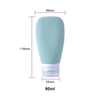 1OZ 2OZ 3OZ Silicone Travel Bottles Leak Proof Squeezable Refillable Travel WHITE PINK GREEN Cosmetic Lotion Soft Tube with Hook