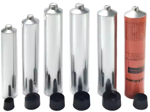 Eco Friendly Empty Custom Hand Face Eye Cream Sun Blocker Toothpaste Cosmetic Tube Metal Packaging Aluminum Squeeze Tubes