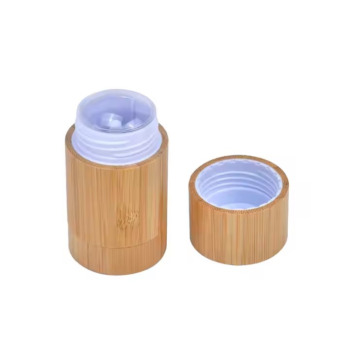 Round Twist up Salve Bamboo Deodorant Tube 15ml 30ml 50ml 75g Bamboo Empty Plastic Deodorant Stick Container