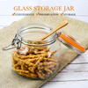 Glass Storage Mason Jar 500ml 750ml 1000ml 1500ml Cookie Pickles Kitchen Food Storage Glass Jar with Clip Lid