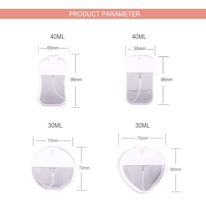 New Design Cell Phone Shaped 30ml 38ml 45ml Plastic Credit Card Pocket Size Perfume Mist Spray Bottle for Hand Sanitizer Sprayer