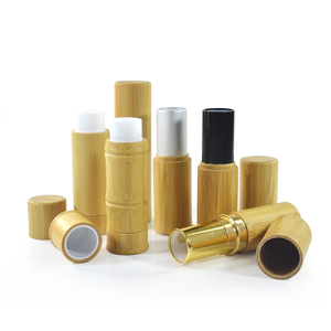Natural Empty Gift Golden Silver Cosmetic Make up 3g 5g Bamboo Lipstick Lip Balm Tube Bamboo Lip Gloss Tube