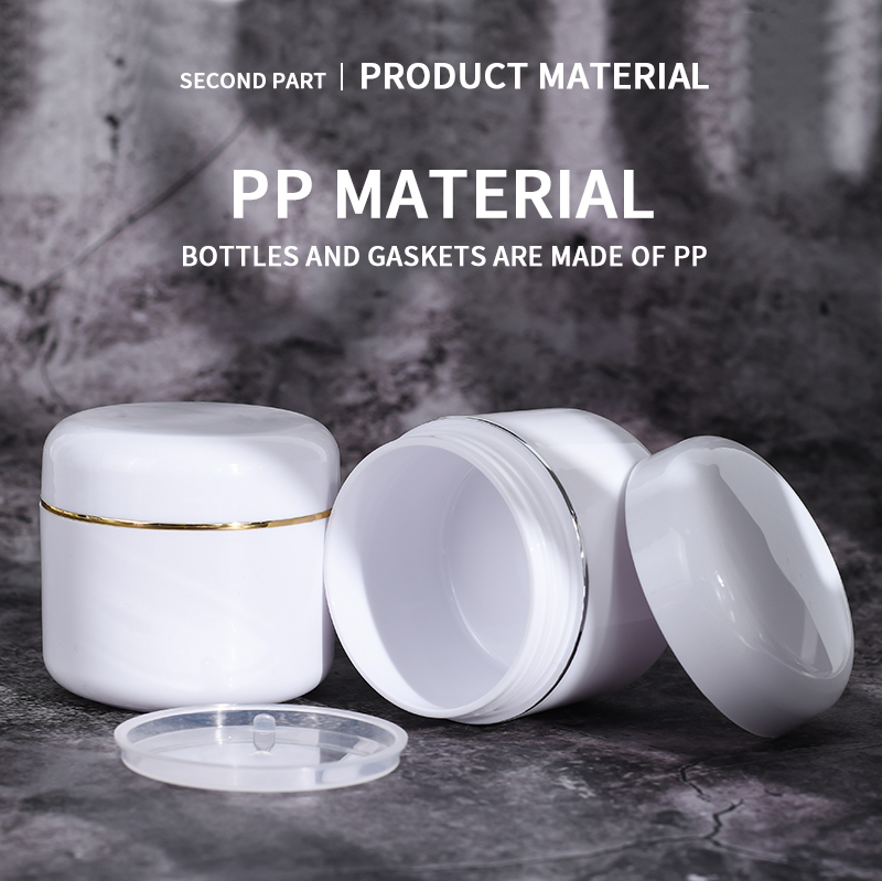 In Stock 5G 30G 50G 100G White Sturdy Thick Double Wall Plastic Container Jar for Lotion Creams Toners Lip Balms Makeup Samples