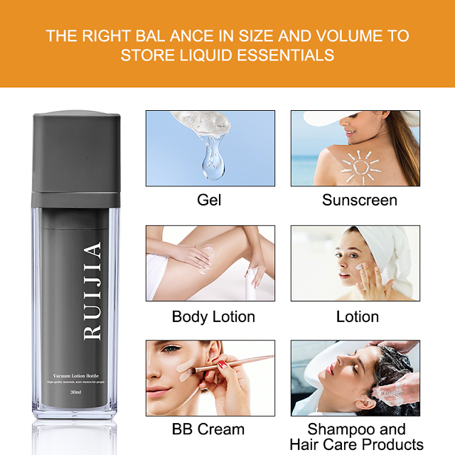 Luxury 30ml 50ml Cosmetic Airless Pump Bottle