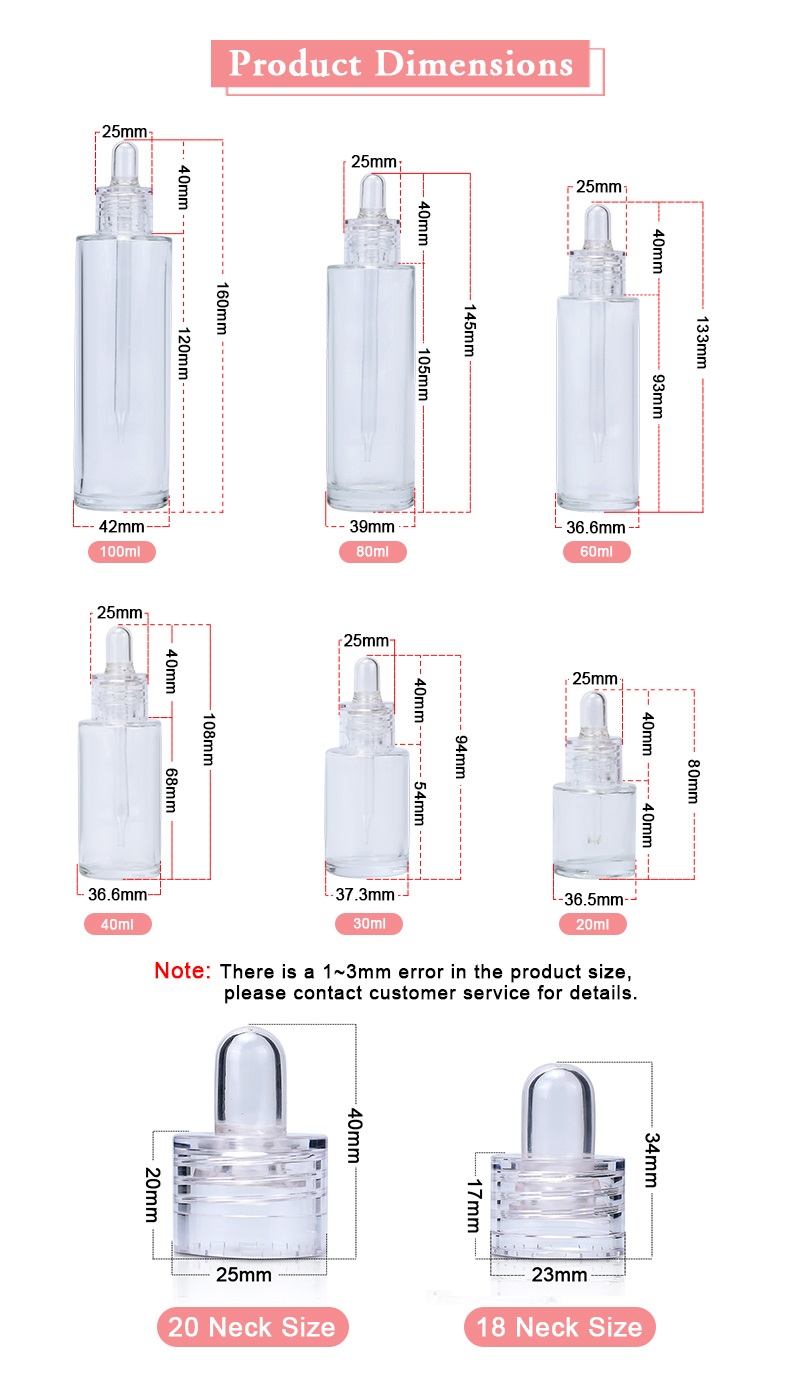 Flat shoulder glass pump bottle