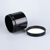 Custom Round Black Plastic Jars