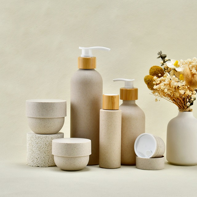 Eco Friendly Wheat Straw Cosmetic Containers