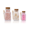 Frosted ABS Plastic Bath Salt Packaging Jars With Wood Spoon And Cork Lid