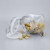 Food Grade Kitchen Clear Storage Pet Plastic Unique Cookie Empty Sealed Honey Jam Clip Top Jars With Metal Clip Lid Mason Jars