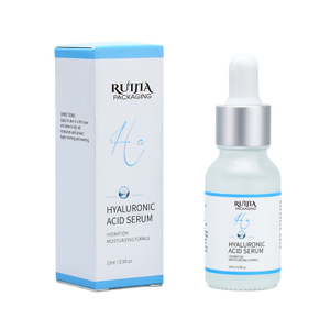 Glass dropper bottle with box