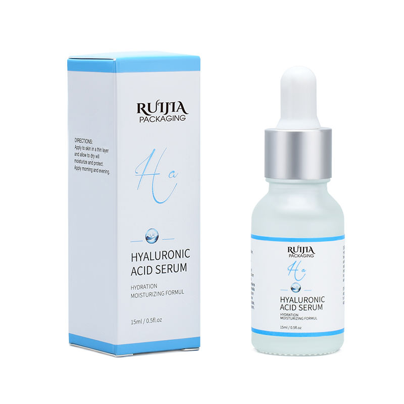 Glass dropper bottle with box