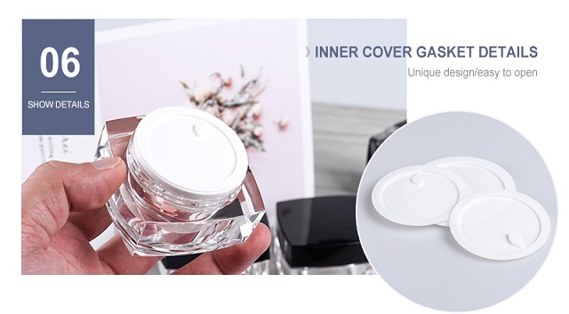 Empty Luxury square Acrylic Cosmetic Packaging