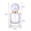 Customized Luxurious Empty Perfume Fragrance Spray clear 30ml 50ml Glass Perfume Bottle