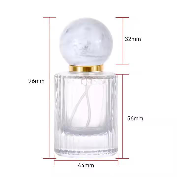 Customized Luxurious Empty Perfume Fragrance Spray clear 30ml 50ml Glass Perfume Bottle