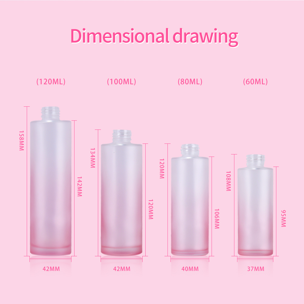 Glass Skincare Serum Oil Lotion Pump Dropper Bottle Set