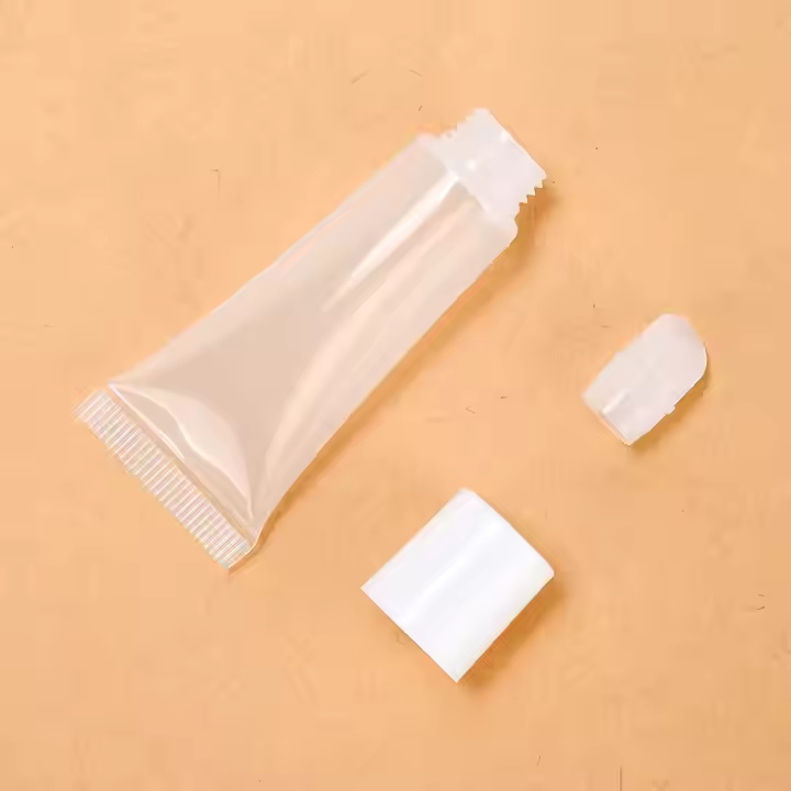 Empty Lip Gloss Tubes 10ml Clear Refillable Squeeze Tubes for Lip Gloss Lip Balm Lotion More Travel Toiletries