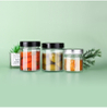 Eco Friendly 50ml 100ml 150ml 250ml 300ml 500ml Honey Spice Pudding Jar Round Glass Food Storage Jar with Aluminum Screw Lid