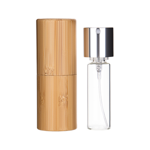 China Suppliers Cosmetic Packaging 10ml Bamboo Perfume Bottle with Pump Sprayer