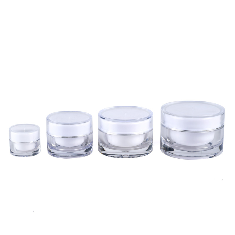 5g 15g 30g 50g High Quality Acrylic Cream Container Empty clear Round Double Wall Plastic Eye Face Cream Jar