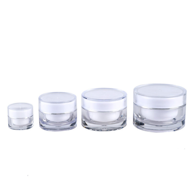 5g 15g 30g 50g High Quality Acrylic Cream Container Empty clear Round Double Wall Plastic Eye Face Cream Jar