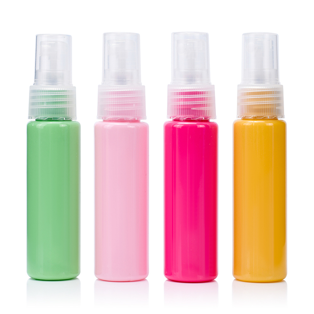 Cosmetic Packaging Macaron Color Red Yellow Sky Blue 10ml 30ml 50ml 100ml pink Plastic Spray Bottle