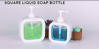Square Liquid Soap Plastic Bottle