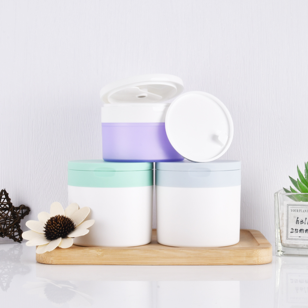 High Quality Body Scrub Facial Mask Container 100g 150g Plastic PP White Cosmetic Cream Jar with Spoon