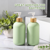 Green HDPE 200ml 260ml 300ml 400ml 800ml 16oz Soft Cosmetic Packaging Body Lotion Plastic Shampoo Bottle Conditioner Container