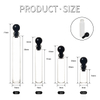 Custom 0.5ml 1ml 2ml 3ml Ball Stopper Mini Glass Tube Vial Perfume Sample Test Tube Bottle With Ball Stopper