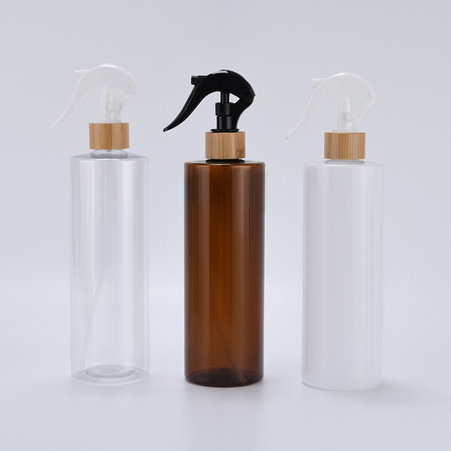 Pet Plastic Trigger Spray Bottle with Bamboo Cap