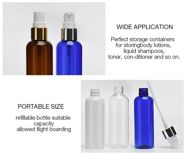 Refillable Shampoo Body Lotion Plastic Bottle with Pump