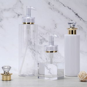 Refillable Shampoo Body Lotion Plastic Bottle with Pump