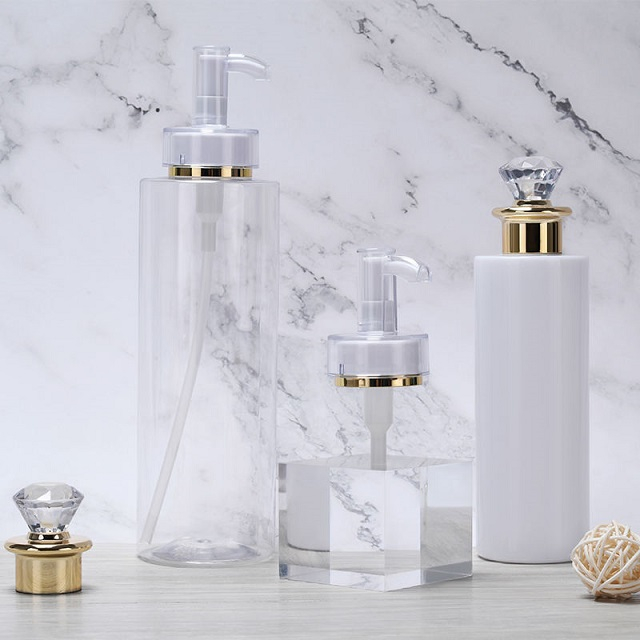 Refillable Shampoo Body Lotion Plastic Bottle with Pump