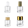 Empty Cosmetic 1oz 2oz 30ml 60ml clear Skincare Perfume Serum Hair Essential Oil Dropper Glass Bottle