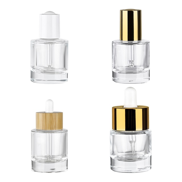 Empty Cosmetic 1oz 2oz 30ml 60ml clear Skincare Perfume Serum Hair Essential Oil Dropper Glass Bottle