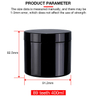 Custom Round Black Plastic Jars