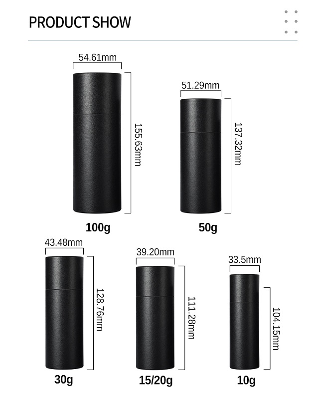 White Brown Black Paper Tube