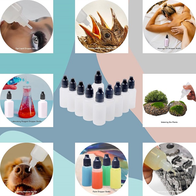 Plastic Eye Liquid Dropper Bottles
