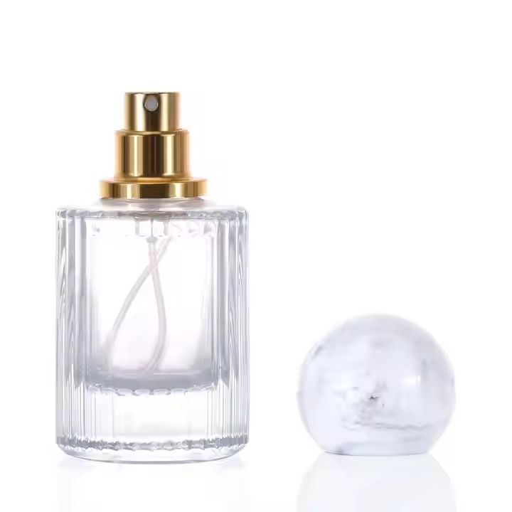 Customized Luxurious Empty Perfume Fragrance Spray clear 30ml 50ml Glass Perfume Bottle