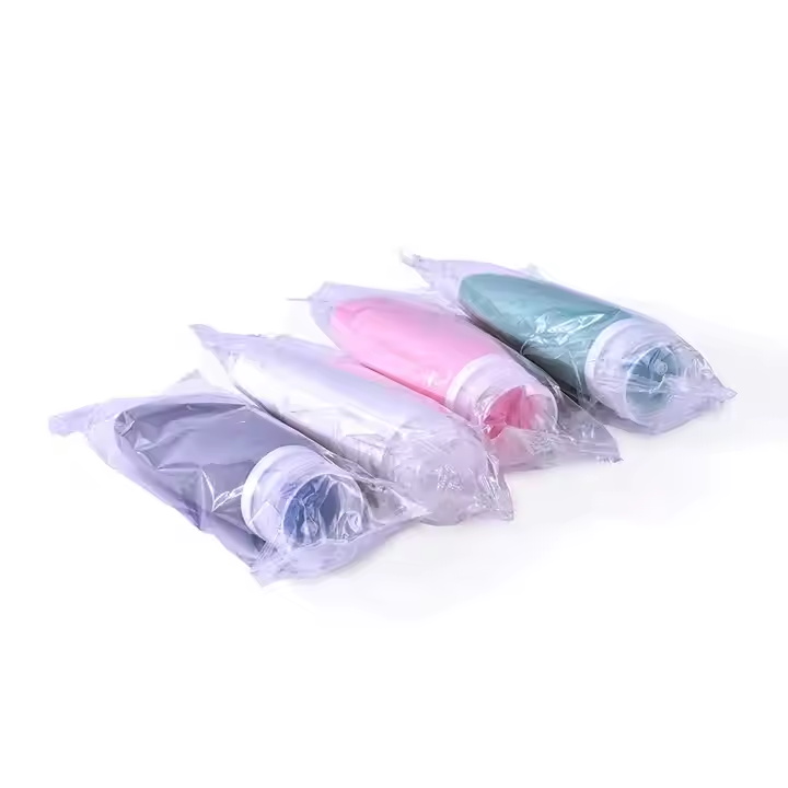 1OZ 2OZ 3OZ Silicone Travel Bottles Leak Proof Squeezable Refillable Travel WHITE PINK GREEN Cosmetic Lotion Soft Tube with Hook