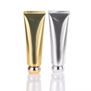 Empty Cream Lotion Plastic Pe Soft Tube With Gold Screw Cap
