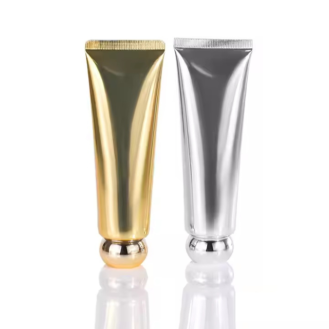 Empty Cream Lotion Plastic Pe Soft Tube With Gold Screw Cap
