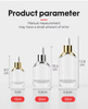 Skincare Cosmetic Package Olive Hair Oil Glass Bottle 15ml 30ml 50ml Oval Glass Dropper Bottle with Gold Sliver Dropper