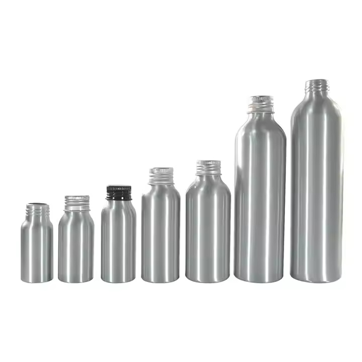 High Quality 50ml 100ml 150ml 200ml 250ml 500ml Empty Cosmetic Essential Oil Shampoo Aluminum Bottles With Screw Lid