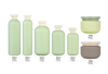 Green HDPE 200ml 260ml 300ml 400ml 16oz Soft Cosmetic Packaging Body Lotion Plastic Shampoo Bottle Conditioner Container
