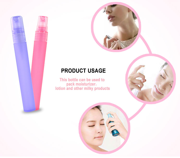 Cosmetic Travel Pocket 5ml 10ml 15ml 20ml PP Plastic Pen Shape Spray Perfume Atomizers Bottles