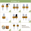 Bamboo Cosmetic Packaging Toner Lotions Serum 50ml 100ml 120ml 150ml Frosted Glass Bottle with Bamboo Lid