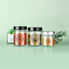 Eco Friendly 50ml 100ml 150ml 250ml 300ml 500ml Honey Spice Pudding Jar Round Glass Food Storage Jar with Aluminum Screw Lid