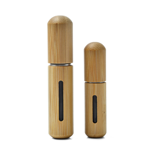 Luxury Perfume Bottle 5ml 8ml 10ml Refillable Bamboo Perfume Bottles with Plastic Glass Inner